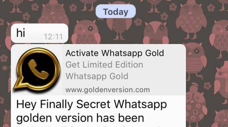 Cuidado com o golpe do WhatsApp Gold